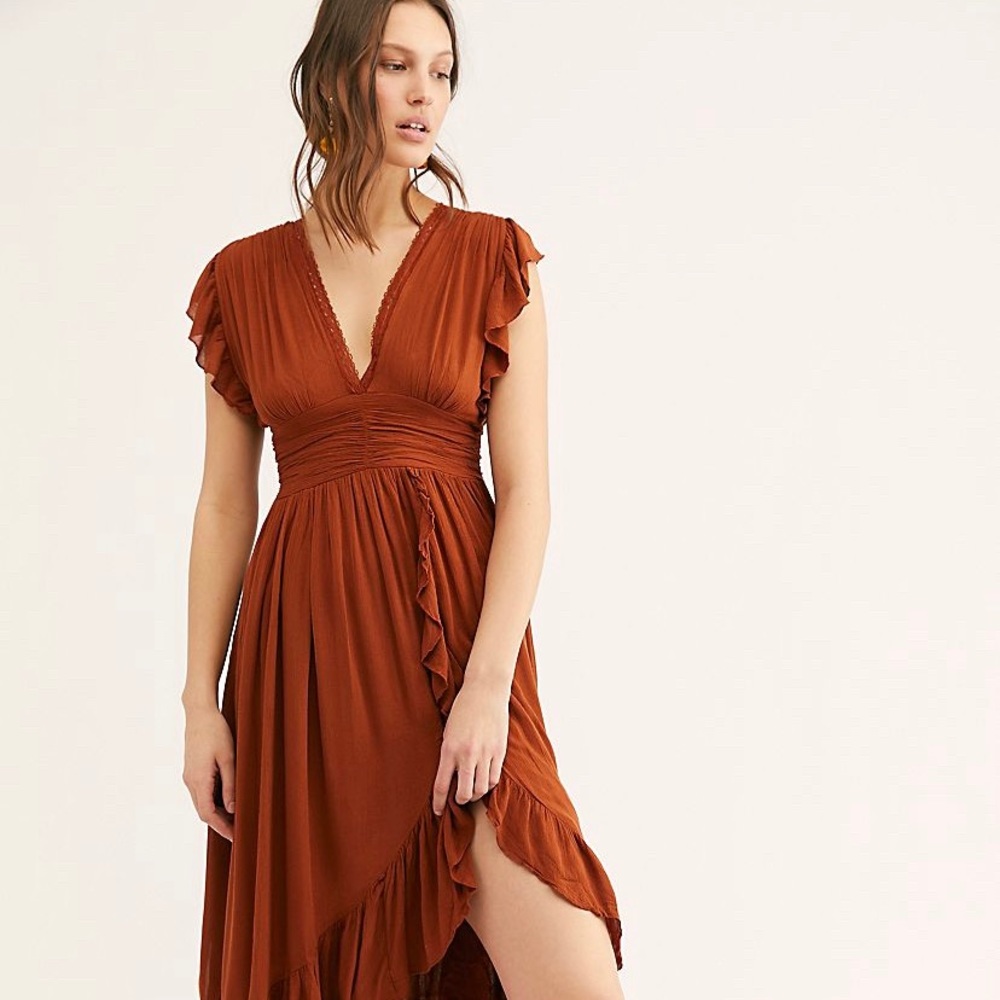 Free People Ada Flutter Sleeve Dress, XS